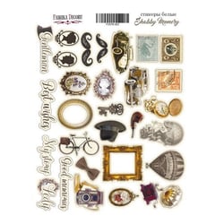 Planche de stickers couleur embelissement Fabrika Decoru SHABBY MEMORY 023