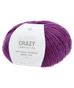 Fil exceptionnel à tricoter Luxury Crazy Composition Aran - Rico Design 07 Lilas