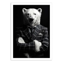 Affiche 30x40 cm - Polar Bear Wild Suits - Philippe Hugonnard