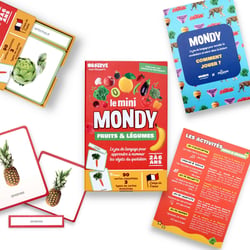 Mini-Mondy - 90 cartes - Fruits & Légumes - Langage