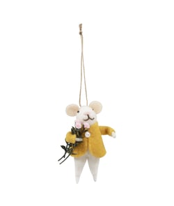 Kit Feutrine Souris Fleurie - 7 x 12,5 cm - Trimits Multicolore