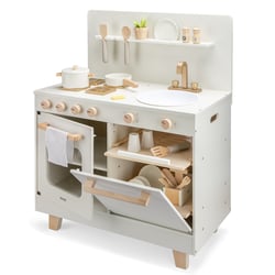 Cuisine en bois avec lave-vaisselle