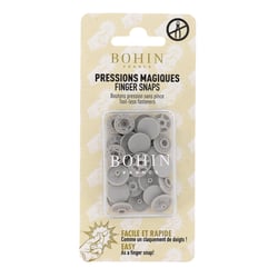 Pressions magiques - Boutons pression sans pince ø 13 mm - Gris clair