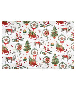 Tissu coton Noël étrennes de 160 cm de largeur etrenne multicolore vendu par 50 cm