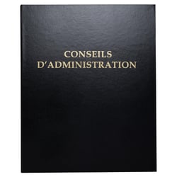 Reliure registre économique 32x26cm 4 anneaux - Conseils d'administration - Noir - x 6 - Exacompta