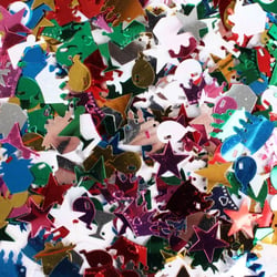 Sequins anniversaire multicolores 50 g