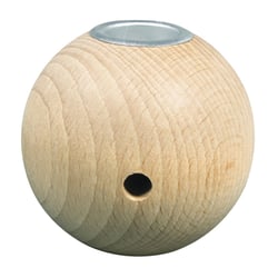 Boule en bois naturel Bougeoir, 7cm ø, nature, boîte 1 pce.