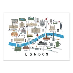 Affiche 30x40 cm - London Map - Alex Foster