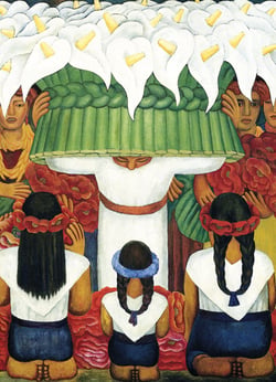 Puzzle 1000 pièces - Diego Rivera - Flower Festival - Eurographics