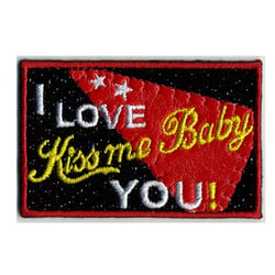 Lot de 3 écussons thermocollants I love you! 6cm