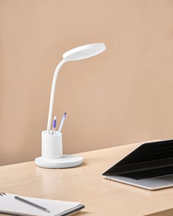 Lampe de Bureau LED Blanche avec Bras Réglable et Mode CCT Température de Couleur
