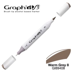 Graph'It - Marqueur manga à l'alcool Graph'it Brush 9408 Warm Grey 8