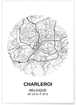 Affiche Carte Charleville-Mézières | A3 : 29,7x42cm