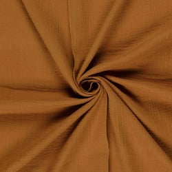 Tissu Double gaze de Coton uni Caramel
