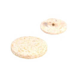 Bouton rond à queue écorces de riz blanc