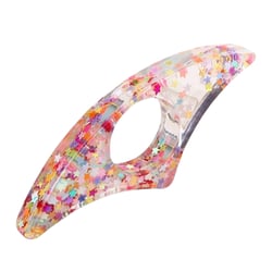Bague de lecture en résine étoilée-forme arc multicolore