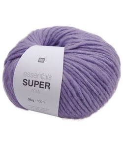 Pelote de laine à tricoter Essentials Super Aran - Rico Design 05 Lilas