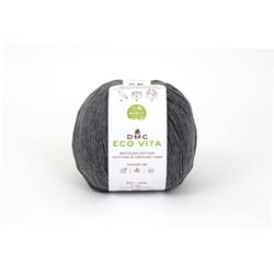 DMC - Fil Coton Recyclé Eco Vita 3mm 100g Tricot et Crochet Col. 102 gris