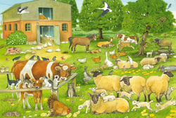 Puzzle 100 pièces - Familles d'Animaux à la Ferme - Schmidt Spiele