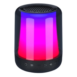 Enceinte Bluetooth Portable Noire Avec Lumière RGB Son Surround 360° Autonomie 20H YONIS