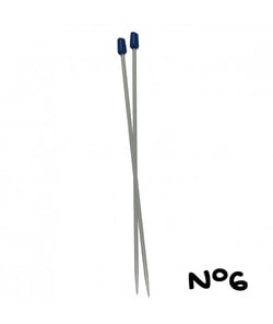 Aiguilles à tricoter - 30 cm - plastique - n°6 - Distrifil taille n°6