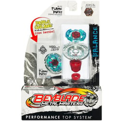 Toupie beyblade metal masters : flame byxis avec lanceur - type equilibre - hasbro bb-95