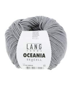 Pelote de Coton à crocheter et tricoter Oceania - Lang Yarns 23 Gris