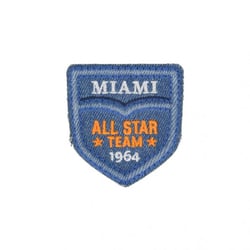 Ecusson thermocollant Equipe Miami Denim clair 4,5cm x 5,5cm