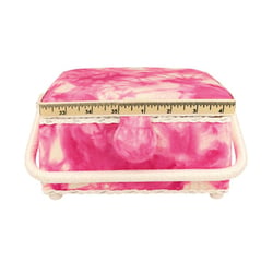 Boîte à couture 20x20x11cm tie&die fuchsia