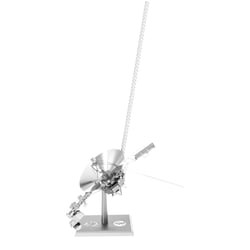 MetalEarth Espace: VOYAGER 3.5x4.5x17cm, maquette 3D en métal avec 1,5 feuilles, sur carte 12x17cm, 14+