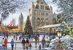 Puzzle 1000 pièces - Skating Outside Natural History Museum - Bluebird Puzzle