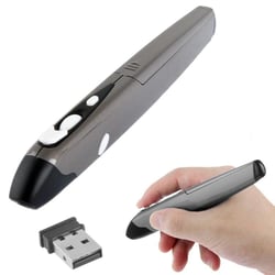 Souris Stylo Sans Fil 2.4GHz 1000DPI USB Récepteur Mini 10m Gris YONIS
