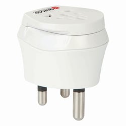 Skross Adaptateur de Voyage 2-en-1 Universel pour Europe et Afrique du Sud 16A Blanc