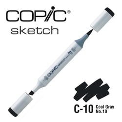 Copic - Marqueur à l'alcool Copic Sketch C10 Cool Gray No.10