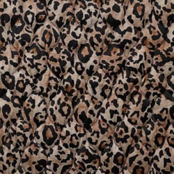 Tissu Doudoune matelassé Ilona léopard sur fond Beige sable - Au mètre