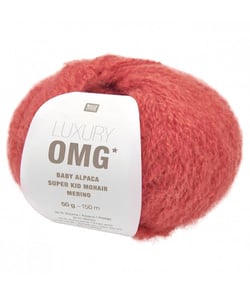Fil exceptionnel à tricoter Luxury OMG - Rico Design 03 Rouge