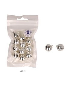 Grelots laiton 16 mm - sachet de 12 - coloris or ou argent argent