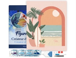 Diamond Painting Broderie Diamant Figured’Art 40x50cm toile tendue sur châssis en bois - diamants carrés - Arche vers la mer