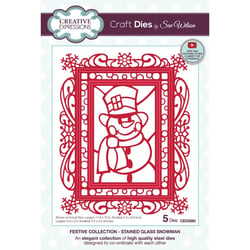 Matrices de découpe - Vitrail bonhomme de neige - 5 dies - Creative Expressions
