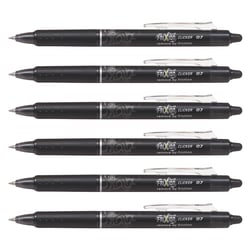Lot de 6 stylos roller rétractables FriXion Ball Clicker Pilot - Encre noire