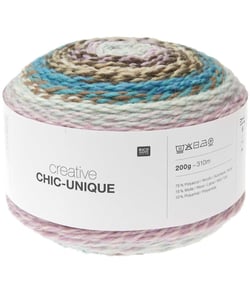 Pelote de laine à tricoter Creative Chic Unique - 200GR - Rico Design 20 Multicolore Fresh