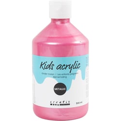 Peinture acrylique métallisée, rose clair, 500 ml/ 1 flacon