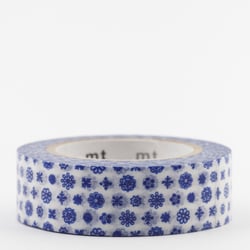 Masking tape - Liberty fleurs bleues - 7 m x 15mm
