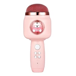 Microphone Sans Fil Enfant Bluetooth Rose Effets Sonores Multiples