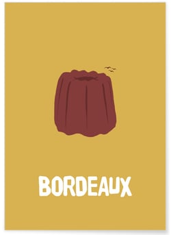 Affiche ville Minimaliste Bordeaux | A3 : 29,7x42cm