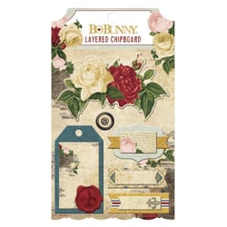 BoBunny - Die Cut Layered Chipboard Juliet 6 pièces