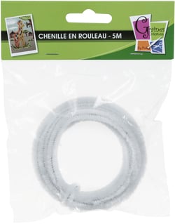 CHENILLE 1x5m Ø8 BLANC
