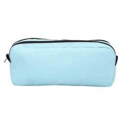 Trousse - Bleu clair - 2 compartiments - Fermeture zip - 23x8x9cm - Scolaire
