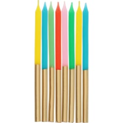 24 Bougies Retro Métallique - 10 cm