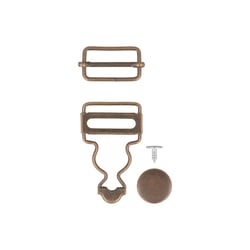 2 boucles salopette 35mm couleur bronze